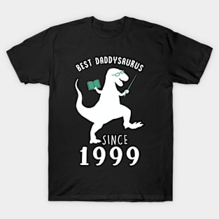 Best Dad 1999 T-Shirt DaddySaurus Since 1999 Daddy Teacher Gift T-Shirt